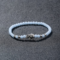 Glow-in-the-Dark Elephant Charm Bracelet – Vintage Wisdom & Strength Jewelry (Unisex)