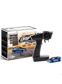 Turbo Racing 1vs76 C64 Drift RC Car - Full Proportional Remote Control with Gyro - Ready to Race (RTR) - Blue & Green Models - Perfect for Kids & Adults