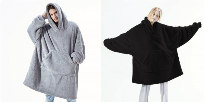 Oversized Wearable Blanket Hoodie – Double-Sided Fleece Sweatshirt with Big Pocket What Else You Got?