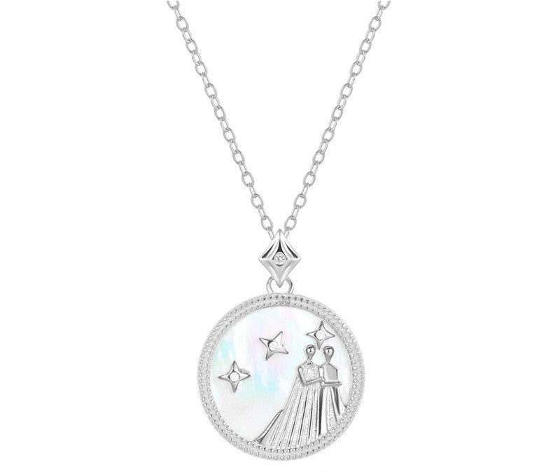Sterling Silver Zodiac White Shell Necklace What Else You Got?