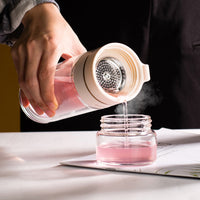 Elegant Glass Tea Infuser Bottle - Leakproof, Double-Wall, BPA-Free & Heat-Resistant (400-450ml)