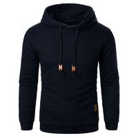Men's Premium Jacquard Hooded Sweater - Warm Long-Sleeve Hoodie for Comfort & Style
