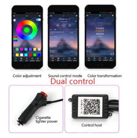 Vibrant Car Fiber Optic Ambient Light - APP Controlled RGB Interior Cool Light with Music Sync