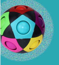 Rainbow Stress Relief Soccer Ball Cube - Fun & Educational Fidget Toy for Kids