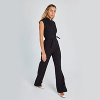 Virtuous Vogue Jumpsuit - Elegant Sleeveless V-Neck for Women