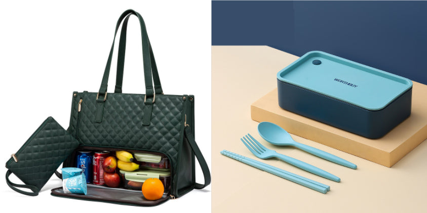 Convenient Commute New Lunch Bag Women's Insulated Lunch Box Women's Leak-proof Large Purse Diagonal Computer Storage What Else You Got?