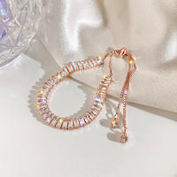 Sparkling Rhinestone Adjustable Bracelet – Dazzling Crystal Bling Jewelry for Women – Korean Fashion Jewelry