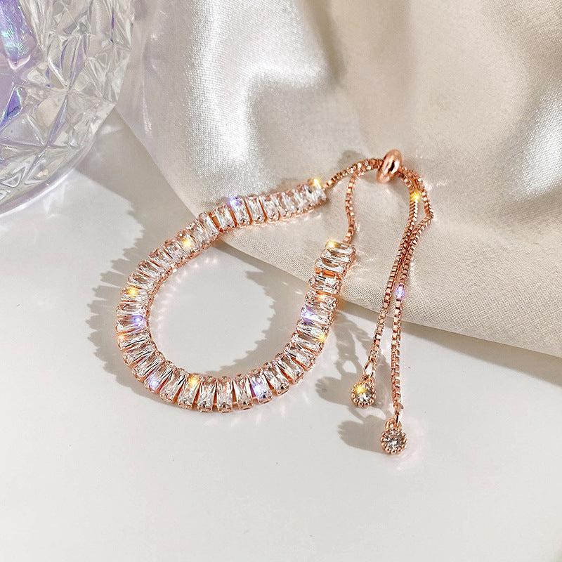 Shiny Rhinestone Adjustable Bracelet – Sparkling Crystal Bling Fashion Jewelry for Women What Else You Got?