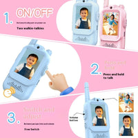 Kids’ Video Walkie-Talkie 2-Pack with Camera & Screen – Safe Rechargeable Intercom for Outdoor Play