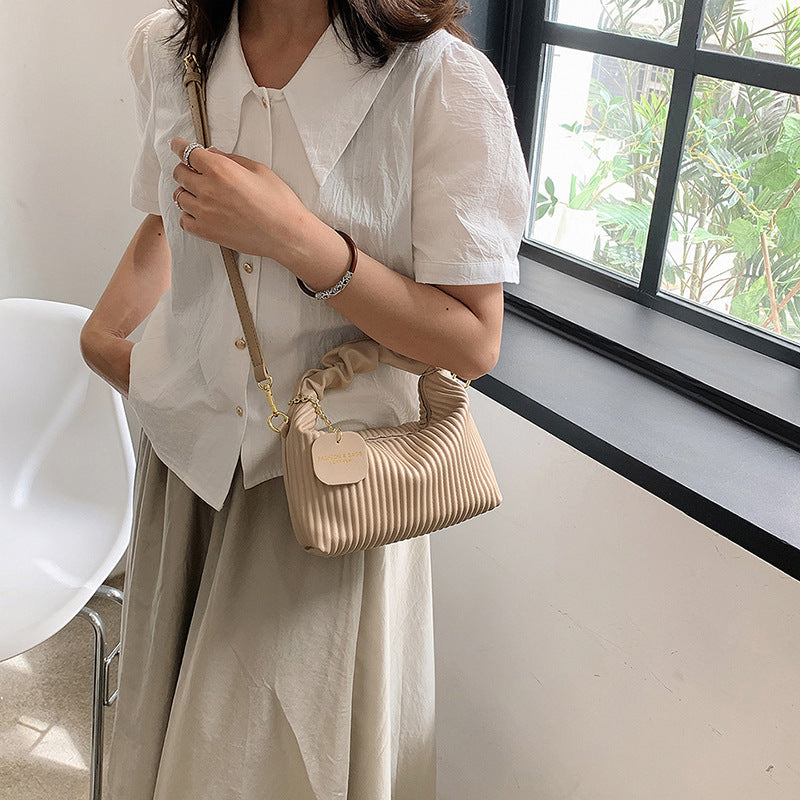 Women’s PU Leather Pleated Cloud Crossbody Bag What Else You Got?