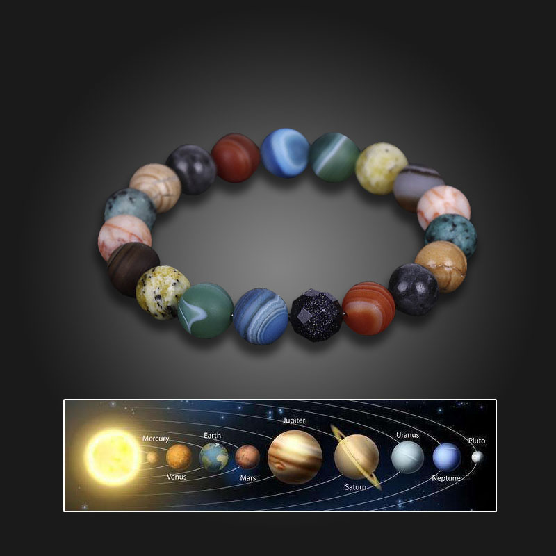 Solar System Planet Bracelet – Natural Stone Chakra Bead Jewelry for Everyday Wear