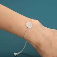Glow-in-the-Dark Silver Bracelet – Adjustable Luminous Copper Bangle