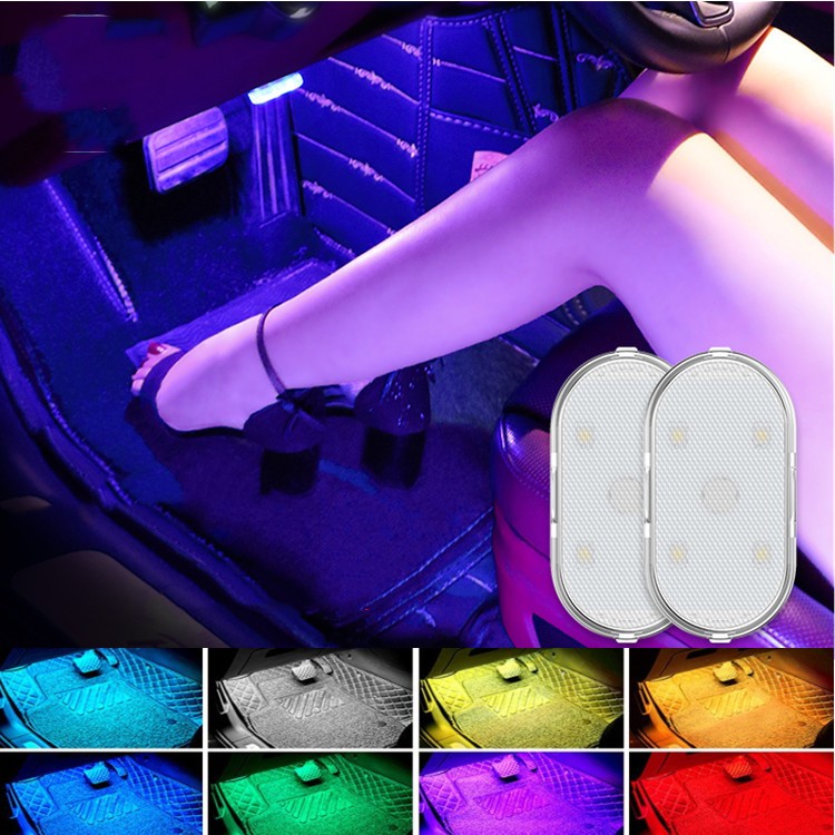 USB Rechargeable Touch Sensing Car Reading Light - 4 Bright LED Beads - 2H Runtime - Perfect for Nighttime Bible Study