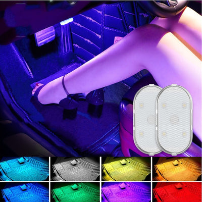 USB Rechargeable Touch Sensing Car Reading Light - 4 Bright LED Beads - 2H Runtime - Perfect for Nighttime Bible Study