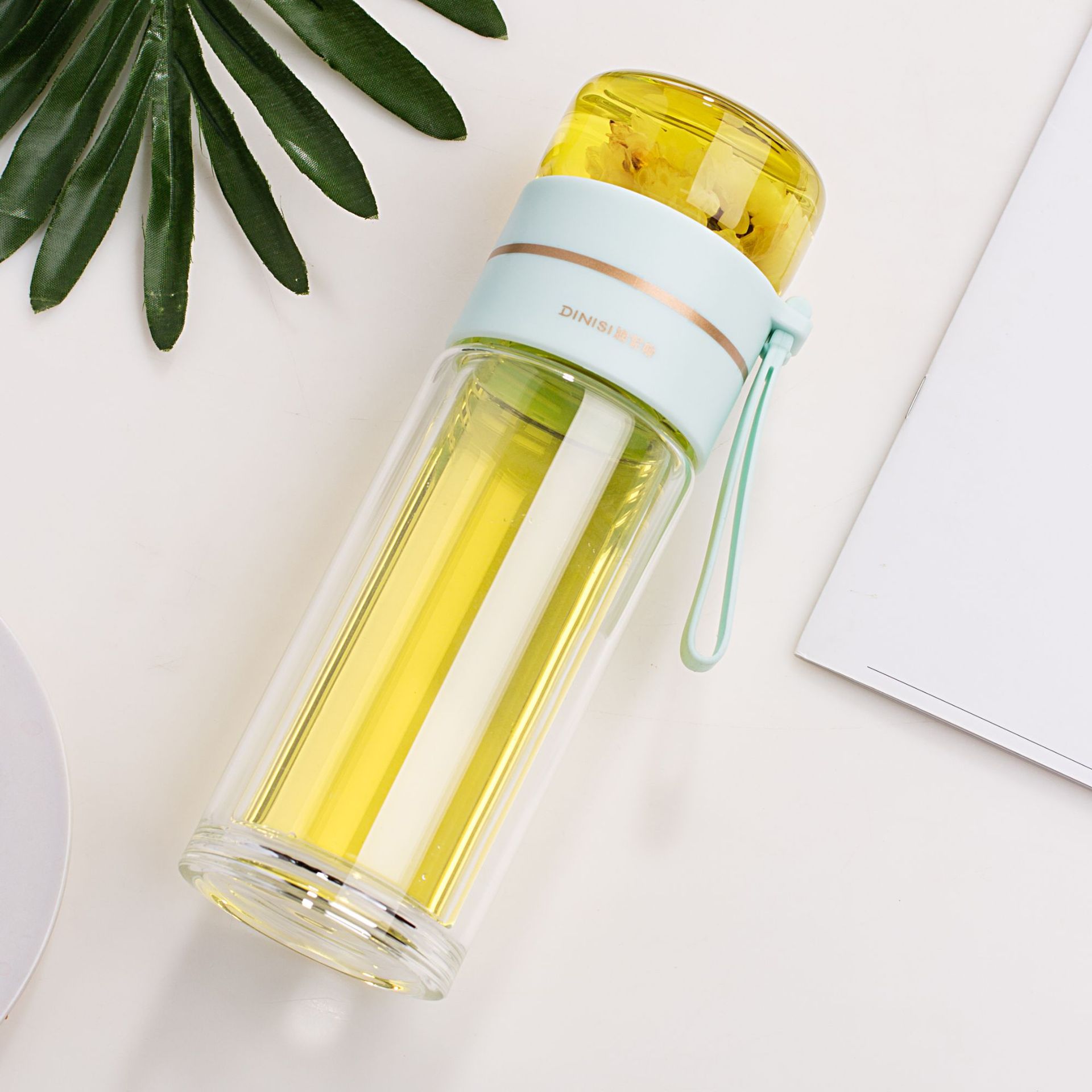 Glass Water Bottle With Tea Infuser Filter Tea Separation Double Wall Glass Bottle Leakproof Water Bottle What Else You Got?