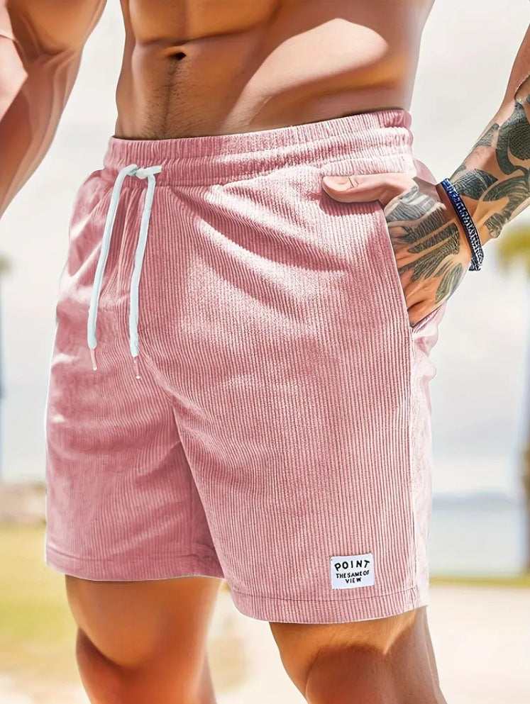 Lace-up Drawstring Shorts Summer Corduroy Sports Short Pants Mens Clothing What Else You Got?