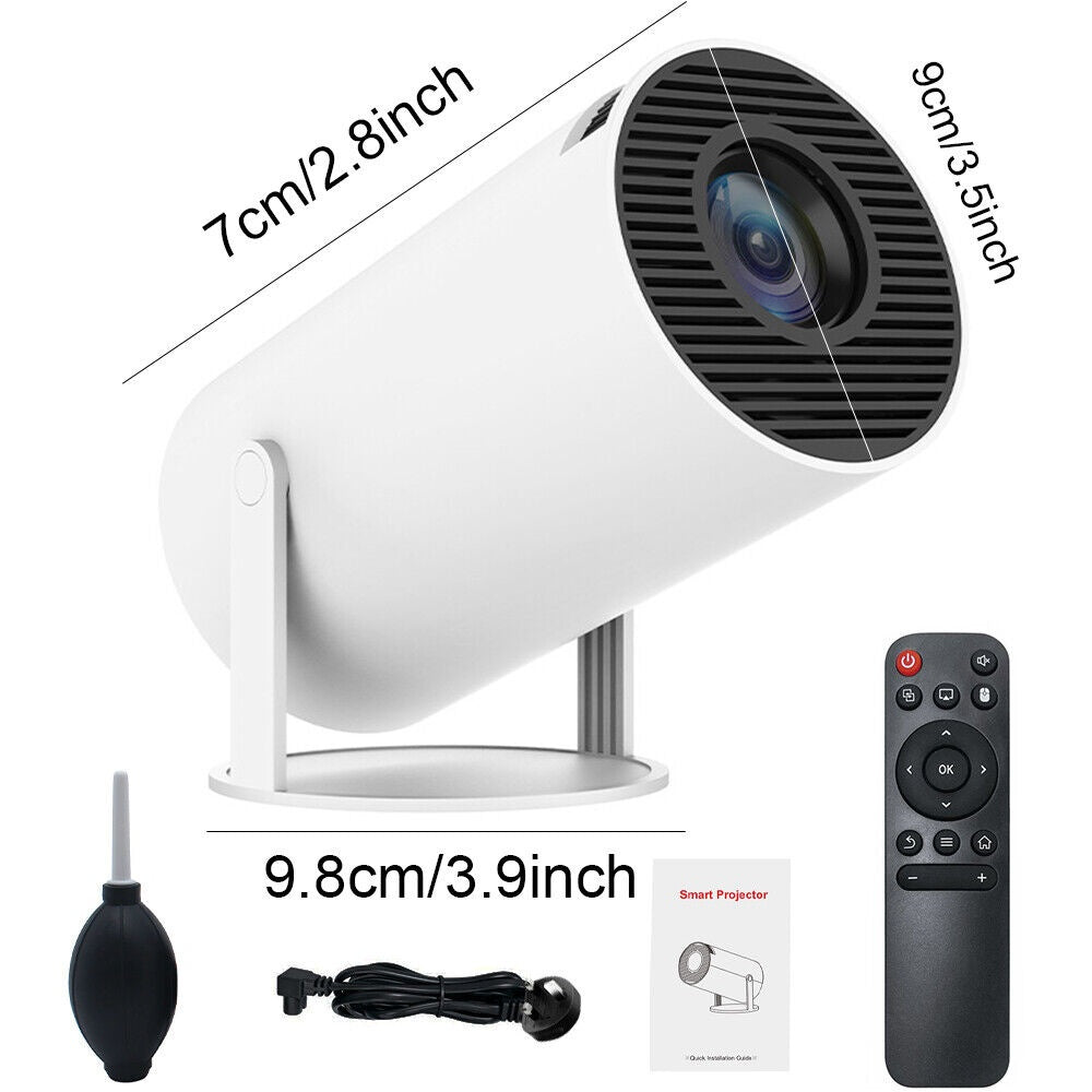 Mini Smart Projector – Portable 130” HD Display | Auto Keystone, WiFi, Bluetooth | Perfect for Bedroom Movie Nights What Else You Got?
