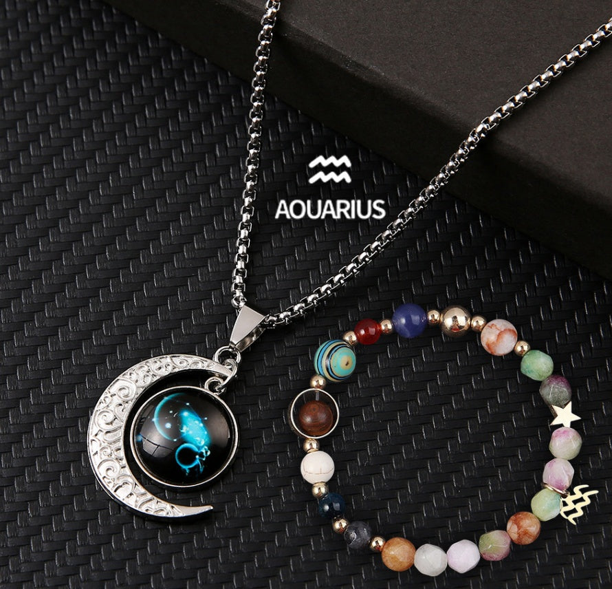 Natural Stone Necklace Set For The 12 Zodiac Signs What Else You Got?