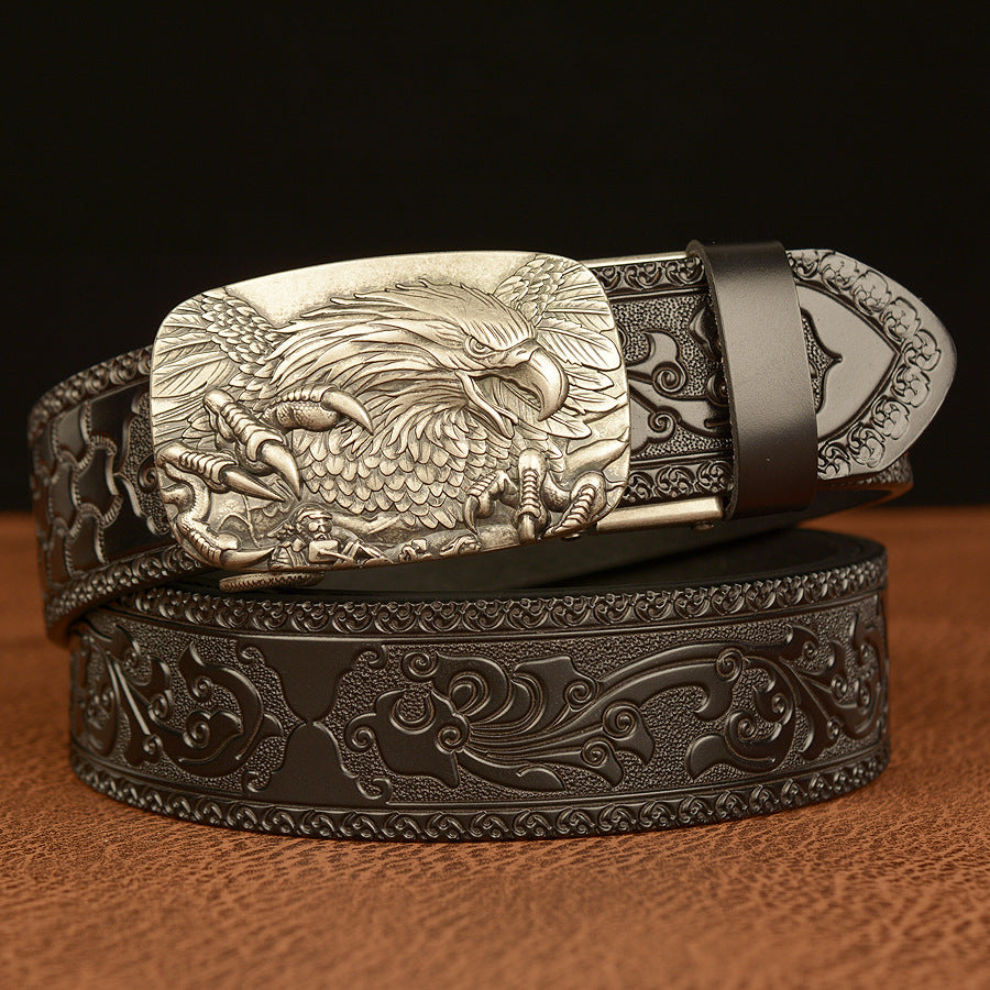 Men's Personalized Carved Eagle Automatic Buckle Belt What Else You Got?