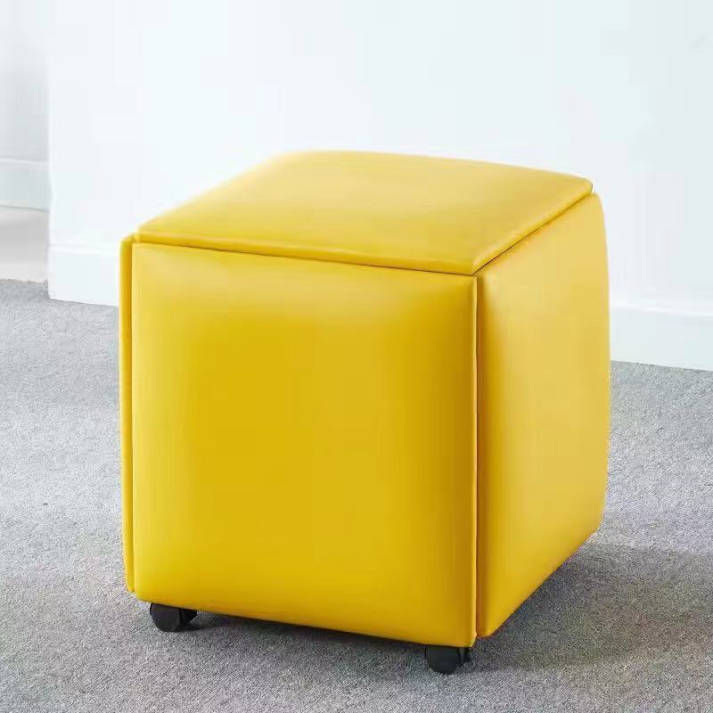 Rubik’s Cube Combination Stool – Multifunctional 5‑in‑1 Storage Ottoman with Flannel or Leather Finish What Else You Got?