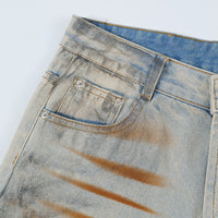 Men's Loose Straight-Leg Jeans – Fifth-Length Denim Pants