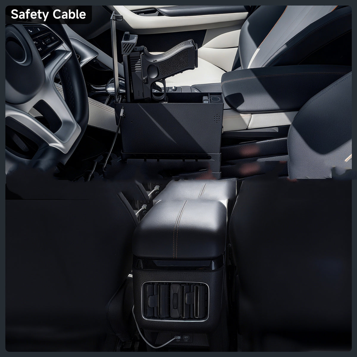 In-car Fingerprint-activated Handgun Safe