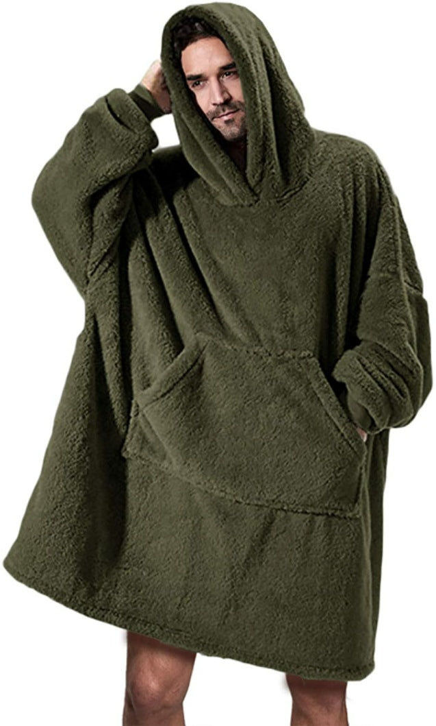 Oversized Wearable Blanket Hoodie – Double-Sided Fleece Sweatshirt with Big Pocket What Else You Got?
