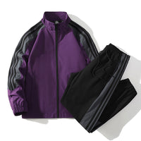 Christian Gentleman's Fashion: Trendy Stand Collar Casual Two-Piece Set