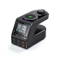 140W 9-in-1 Type-C Multi-Port Wireless Charger with Fast Charging - Black