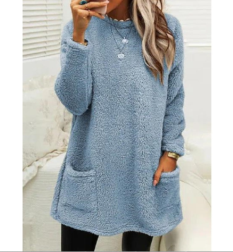 Women’s Winter Fleece Pullover Sweater with Pockets What Else You Got?