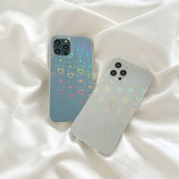 Holographic Heart iPhone Case - Radiant Faith Protection | 2026 Trend