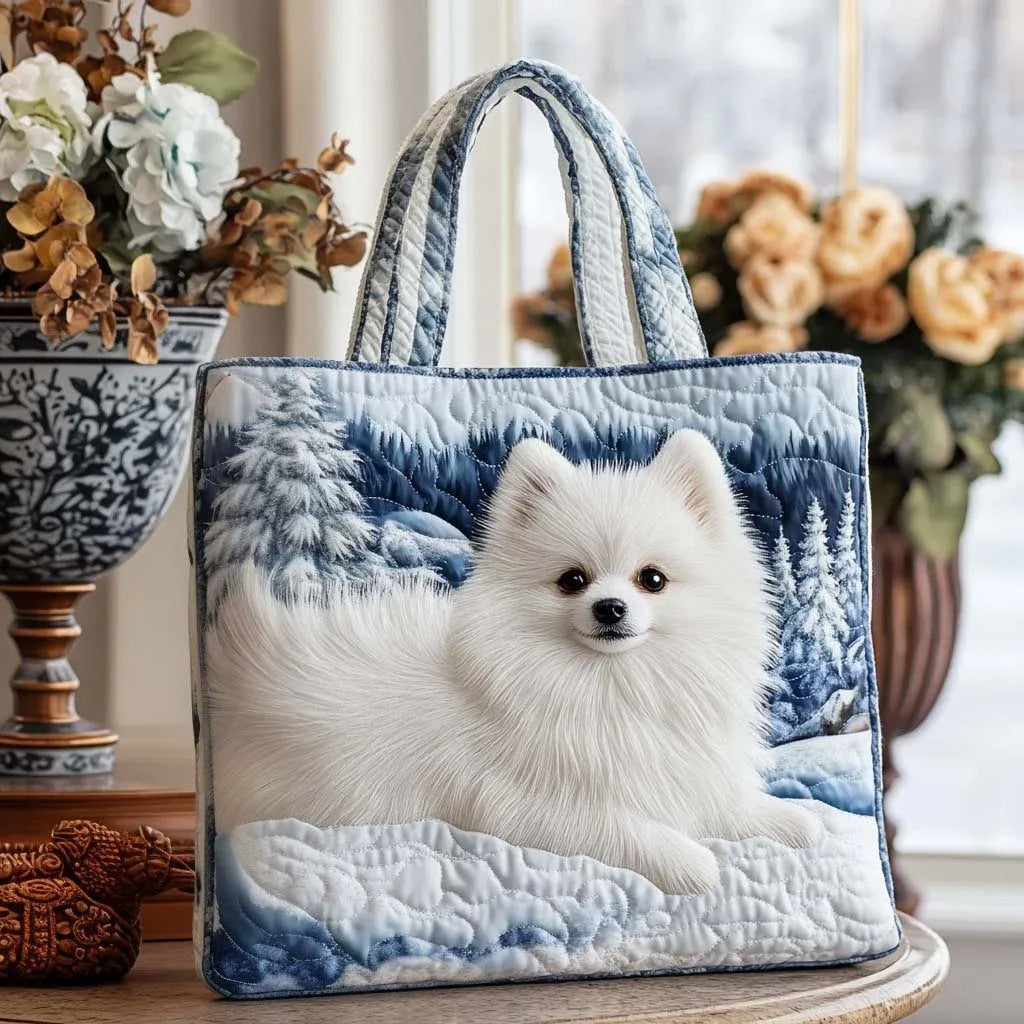 300g Canvas Dog-Printed Tote And Shoulder Bag What Else You Got?