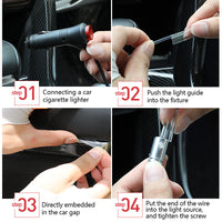 Vibrant Car Fiber Optic Ambient Light - APP Controlled RGB Interior Cool Light with Music Sync
