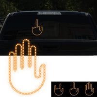 Holy Road Rage Helper! Funny LED Car Finger Sign with Remote - Spread Love or Laughter on the Road! 🚗💡