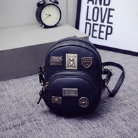 Korean Trendy Mini Shoulder Bag with Customizable Badge Design - Crossbody Purse for Women