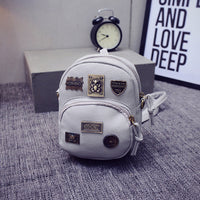 Korean Trendy Mini Shoulder Bag with Customizable Badge Design - Crossbody Purse for Women