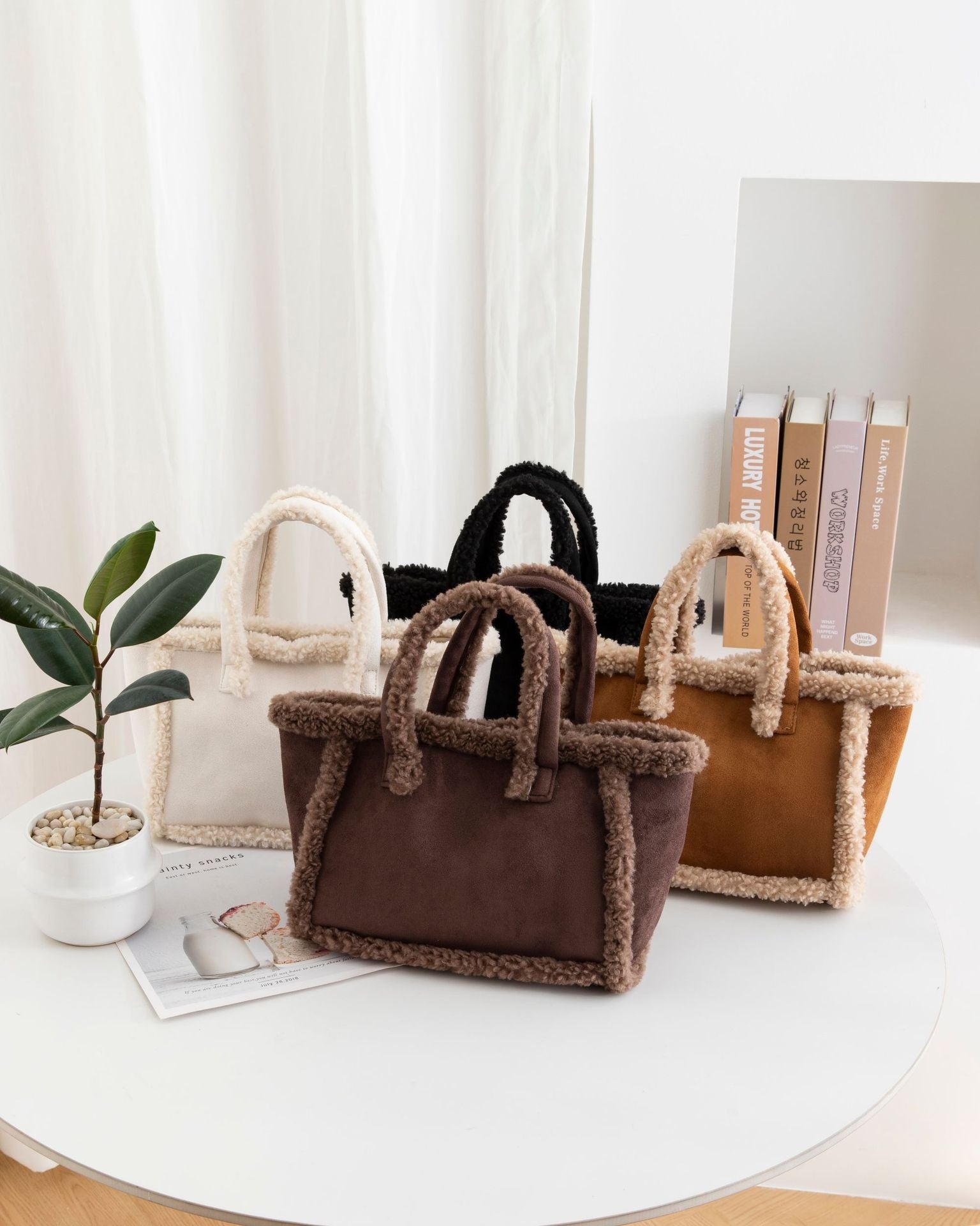 Womens Plush Crossbody Tote Bag What Else You Got?