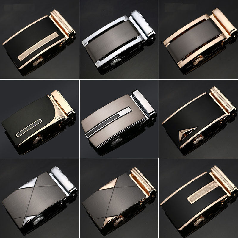 Wide Alloy Belt Buckle – Rectangular Automatic Fastening Buckle