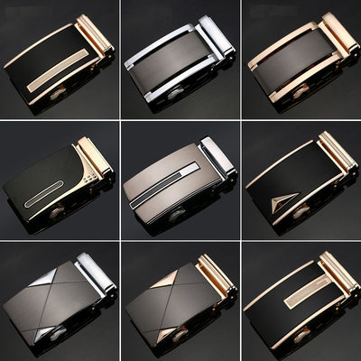 Wide Alloy Belt Buckle – Rectangular Automatic Fastening Buckle