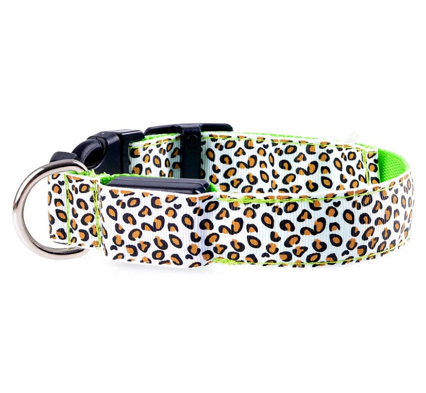 LED Dog Collar Safety Adjustable Nylon Leopard Pet Collar What Else You Got?