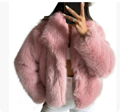 Fluffy Warm Plush Lapel Coat What Else You Got?