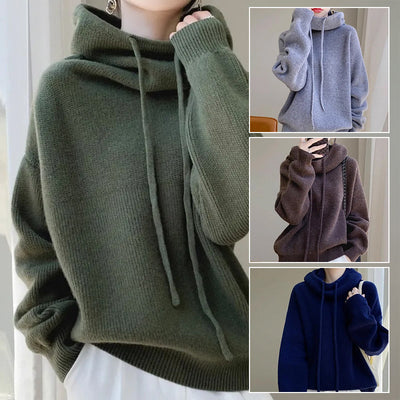 Women’s Thick Knit Pullover Sweater – Warm Polyester Casual Top S–2XL