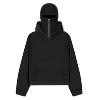 Women’s Double-Hood Zip Cardigan – Embroidered Geometric Streetwear Jacket S–XL