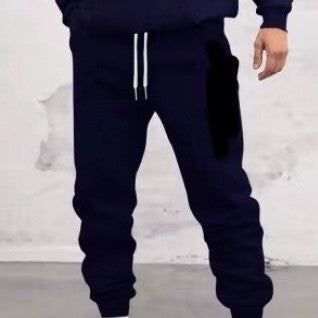 Sleek & Comfortable Slim-Fit Drawstring Sweatpants for Men – 3D Pattern Joggers for Gym & Casual Wear