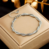 Gold Plated Double Layer Snake Chain Bracelet - Punk Luxury Fashion Jewelry for Women & Girls - 8 Colors
