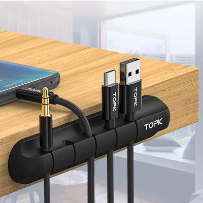 Organize Your Wires with Grace - Silicone USB Cable Winder & Desktop Cable Organizer