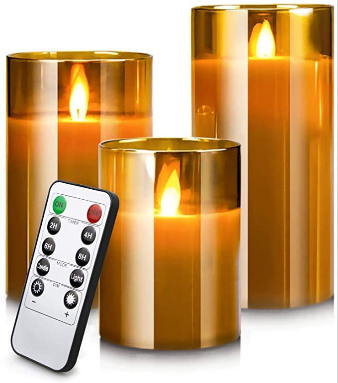 LED Remote Control Candle – Swinging Flame Electronic Paraffin Candle (Glass Plated) What Else You Got?