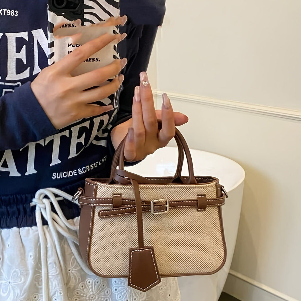 Women’s French‑Style Crossbody Tote – Casual PVC Shoulder Bag with Suede Lining and Multi‑Pocket Interior What Else You Got?