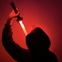 2pcs Retractable Double Lightsaber Toy Set - Red & Blue Glowing Cosplay Sword for Kids - Interactive Battle Weapon Gift