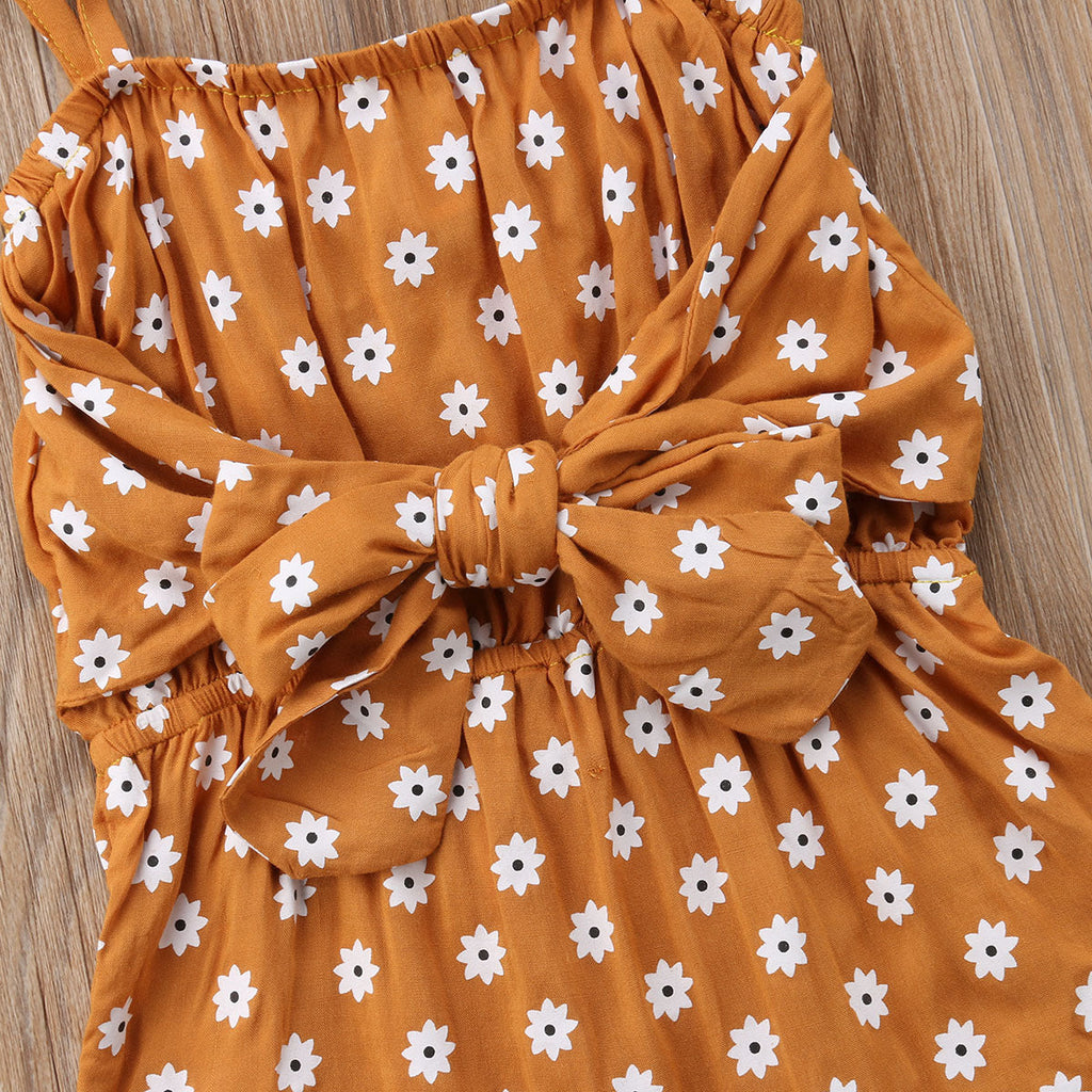Leora Summer Romper Newborn Baby Girl Strap Bowknot Floral Romper Polka Dot Jumpsuit Outfits Sunsuit What Else You Got?